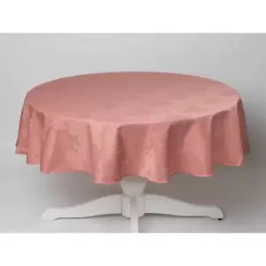 Image of Homespace Direct - Damask Rose Tablecloth 54x90 Rectangle For Dining Table Easycare - Pink