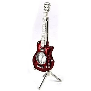 Image of Miniature Clock - Red Guitar