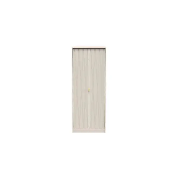 Image of Welcome Furniture Ready Assembled Diamond 2 Door Wardrobe In Kashmir Matt