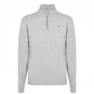 Image of Gant Lightweight Zip Top - Silver Grey 094
