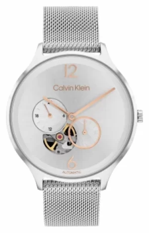 Image of Calvin Klein 25200121 Silver Dial Stainless Steel Mesh Watch