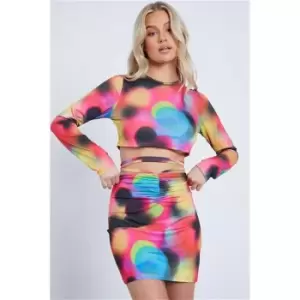 Image of I Saw It First Multi Petite Printed Floss Strap Mini Skirt Co-Ord - Multi