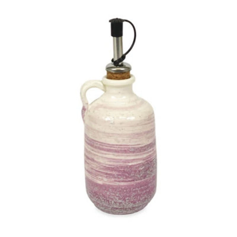 Image of Verano Spanish Ceramics Pastel Beach Hand Painted Kitchen Dining Table Oil Drizzler Lilac 250Ml