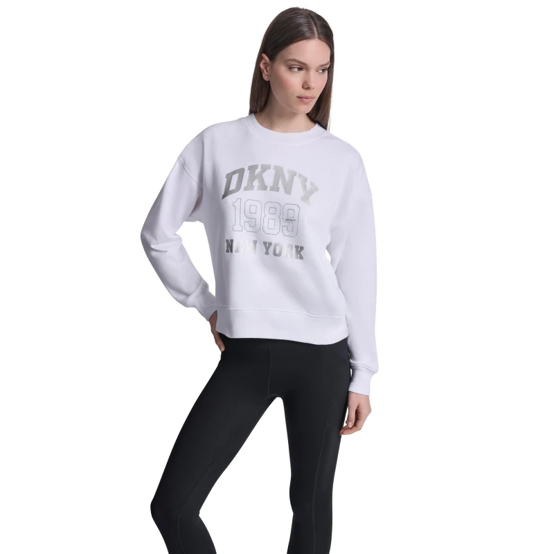 Image of DKNY Rhin Logo CN Ld62 White female 8 (XS)