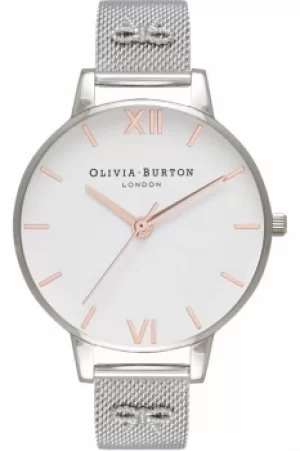 Image of Ladies Olivia Burton Vintage Bow Embellished Strap Watch OB16ES10