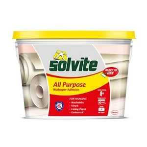 Image of Solvite All purpose Ready for use Wallpaper Adhesive 9kg