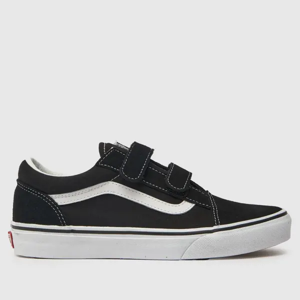 Image of Vans Black & white old skool v Youth trainers Black/White UK 4 (EU 36½)