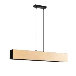 Image of Carlo Black Bar Pendant Ceiling Light 3x E27