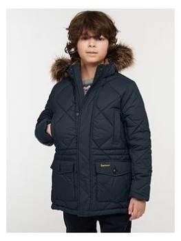 Image of Barbour Boys Holburn Quilt Coat - Navy, Size Age: 6-7 Years