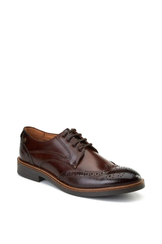 Image of Base London Base London Men York Brogue Shoe in Brown Size: 11 Brown 11 Male 5063294200834