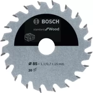 Image of Bosch Standard Cordless Wood Cutting Circular Saw Blade 85mm 20T 15mm
