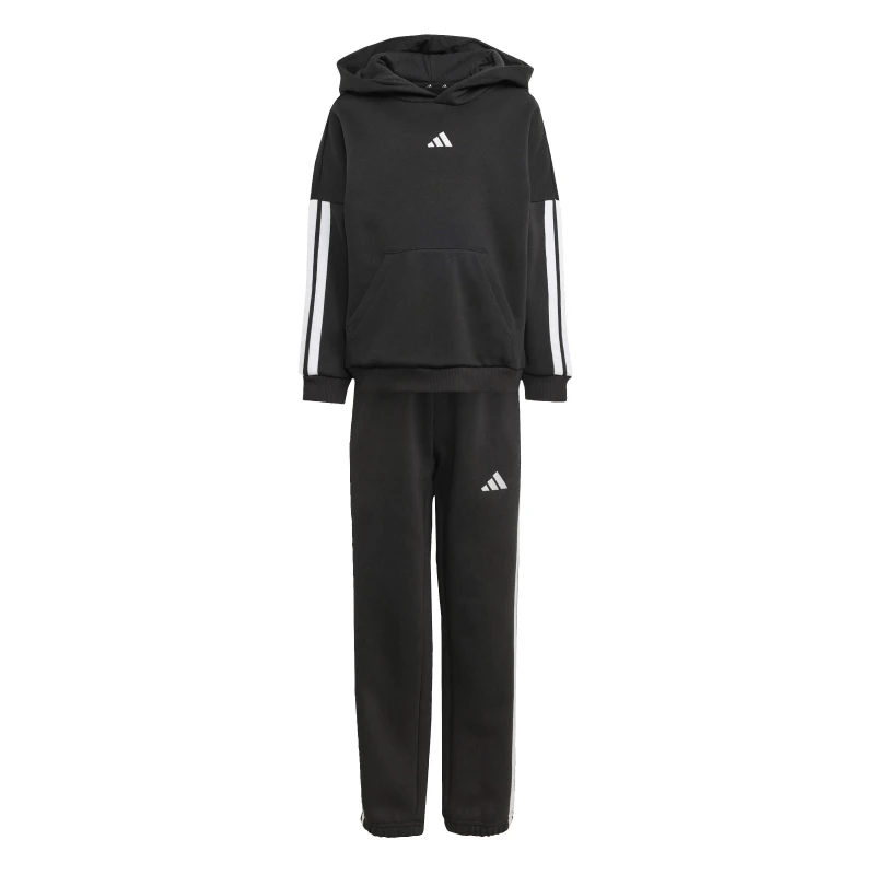 Image of adidas 3-Stripes Essentials Fleece Tracksuit Infants Black/White unisex 4-5 Years
