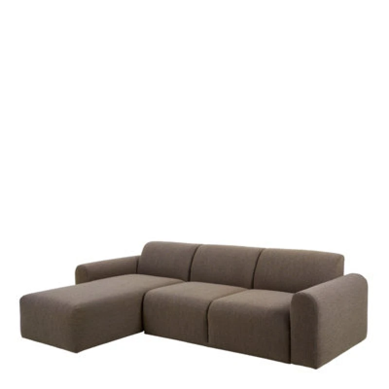 Image of Furniture To Go Midfield Left Hand Facing 2 Seater Chaise Longue In Boucle Taupe Fabric