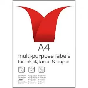 Image of ValueX Multipurpose Label 105x58mm 8 Per A4 Sheet White Pack 100
