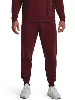Image of Under Armour Training Rival Fleece Joggers - Burgundy, Size S, Men