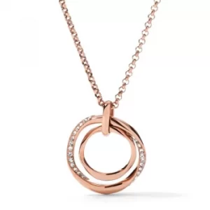 Image of Ladies Fossil Rose Gold Plated Necklace