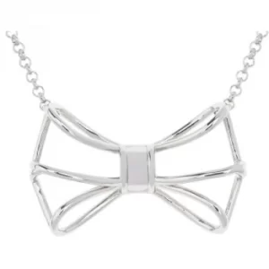 Image of Ted Baker Ladies Silver Plated Giaani Geometric Bow Pendant