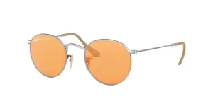 Image of Ray-Ban Rayban Round Metal Yellow Sunglasses, Peach, Women