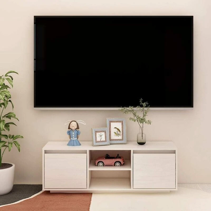 Image of VIDAXL TV Cabinet White 110x30x40cm Solid Pinewood Vidaxl 8720286761878