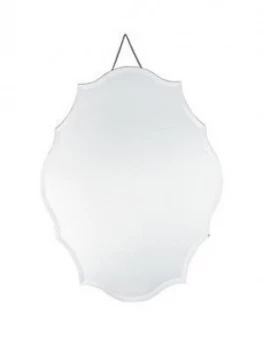 Image of Pacific Lifestyle Clear Glass Scalloped Wall Mirror