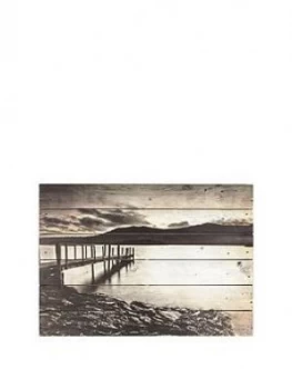 Image of Graham & Brown Tranquil Jetty Print On Wood