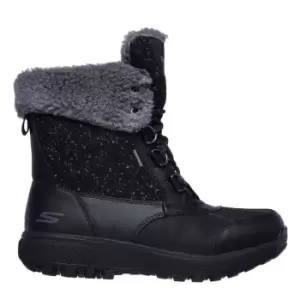 Image of Skechers Textile and Leather Womens Walking Boots - Black