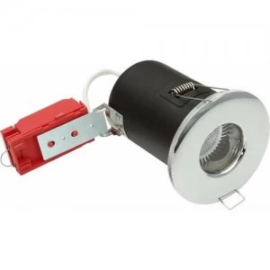 Image of KnightsBridge MR16 50W 12V Low Voltage IP65 Die Cast Fire Rated Shower Downlight - Polished Chrome