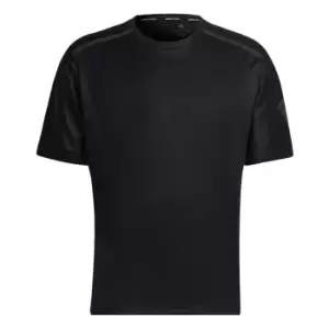Image of adidas Workout PU-Coated T-Shirt Mens - Black