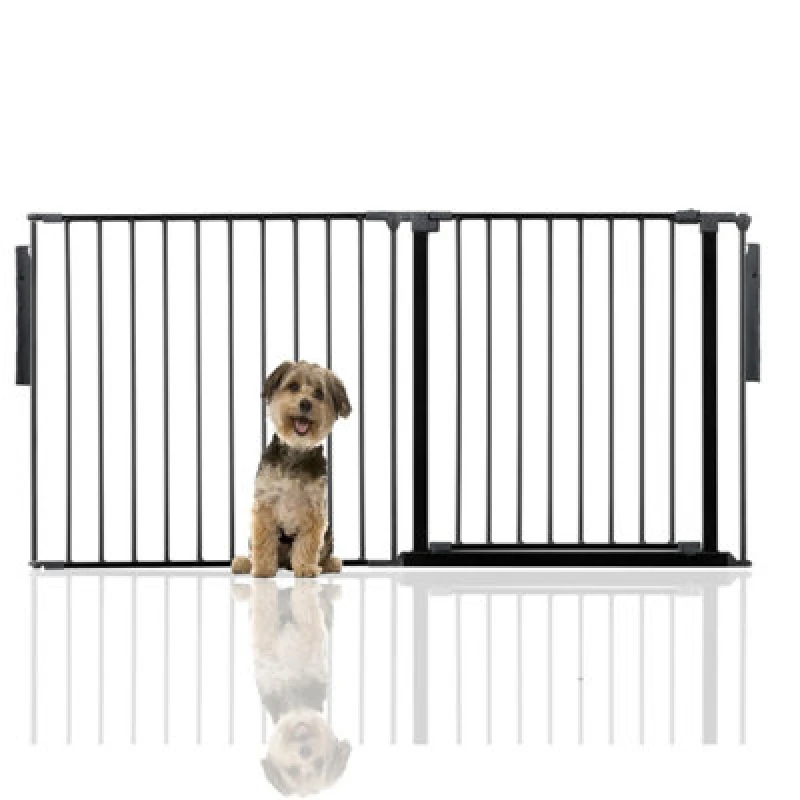Image of Bettacare Premium Multi Panel Flexible Pet Barrier, Up To 154Cm Wide, Black, 70Cm High