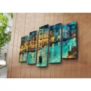 Image of 5PATK-158 Multicolor Decorative Canvas Painting (5 Pieces)