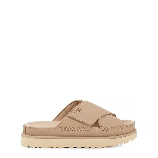 Image of Ugg Goldenstar Cross Slides - Beige 5