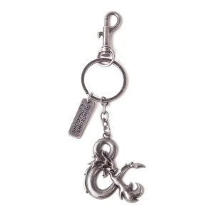 Image of Hasbro - Dungeons & Dragons Logo Symbol Keychain - Silver
