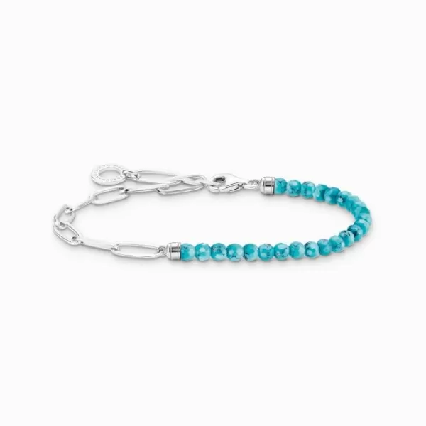 Image of Charm Club Turquoise Pearls Bracelet A2099-404-17
