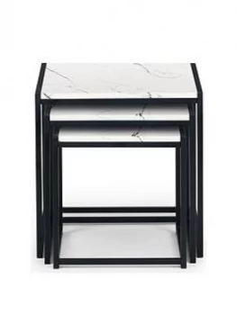 Image of Julian Bowen Tribeca Nest Of 3 Tables - White