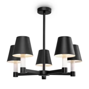 Image of Modern Tet-a-tet 5 Light Black Pendant Ceiling Light