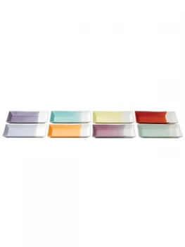 Image of Royal Doulton 1815 Bright Colours 8 Rectangular Trays 23.5cm