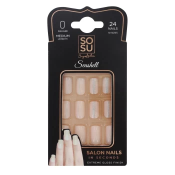 Image of Sosu By Suzanne Jackson Sosu By Suzanne Jackson SOSU By Suzanne Jackson - Medium Square False Nails - Sea Shell