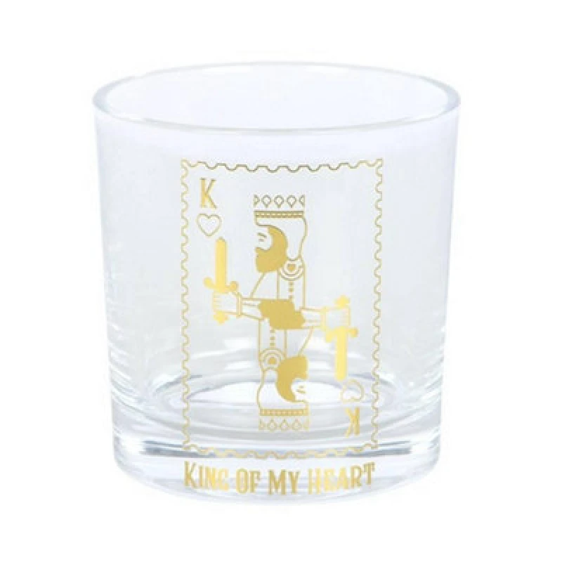 Image of Something Different Something Different King Of My Heart Glass in Clear Clear One Size Unisex 5063693881634