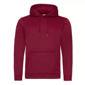 Image of AWDis Adults Unisex Polyester Sports Hoodie (XL) (Burgundy)