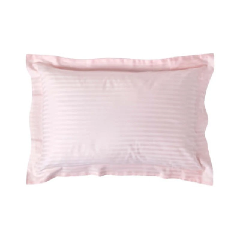 Image of Homescapes Egyptian Cotton Satin Stripe Oxford Pillowcase 330 TC Pink