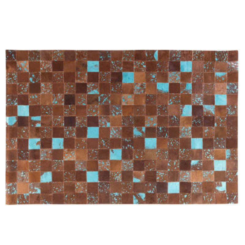 Image of Beliani Rug Aliaga Brown 160 X 230 Cm Leather
