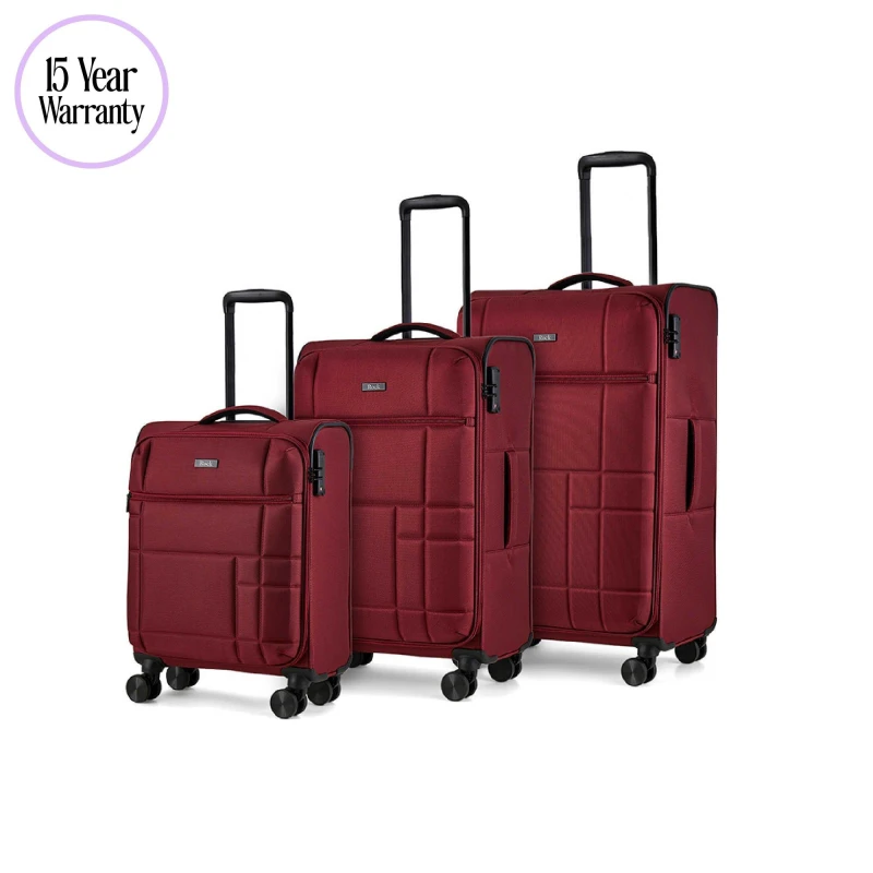Image of Rock Rock Tokyo Suitcase Wine Red Wine Red unisex 3pc Set