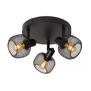 Image of Maren Retro Ceiling Spotlight - Ø37cm - 3xE14 - Black