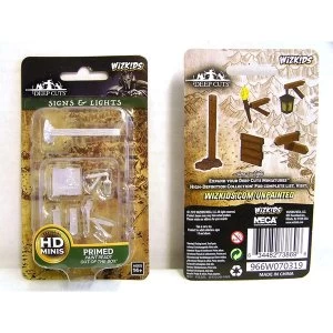 Image of WizKids Deep Cuts Unpainted Miniatures - Signs & lights