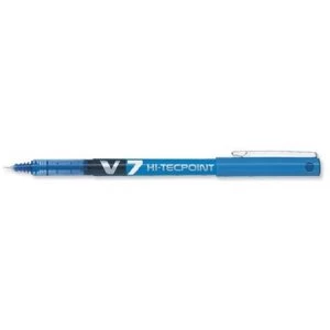 Image of Pilot V7 Rollerball Pen 0.7mm Needle Tip 0.5mm Line Blue Pack of 12 Pens