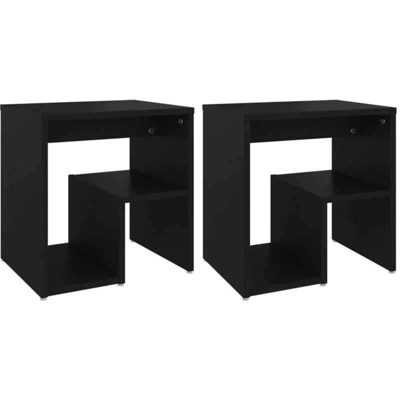 Image of VIDAXL Bed Cabinets 2 pcs Black 40x30x40cm Engineered Wood Vidaxl 8720286558379