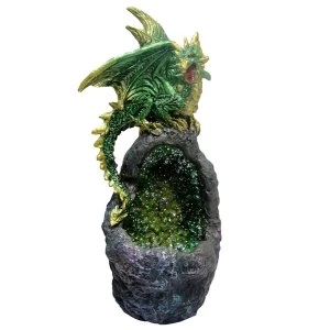 Image of Emerald Crystal Guard Protecting Dragon Figure
