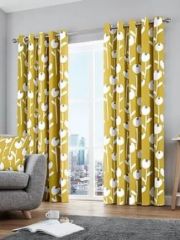 Image of Fusion Alabar Lined Eyelet Curtains