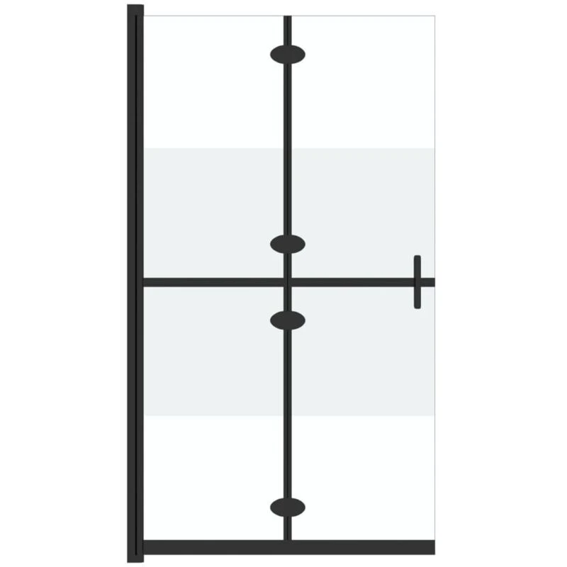 Image of VIDAXL Vidaxl - Foldable Walk-in Shower Wall Half Frosted esg Glass 120x190cm 8720286640258