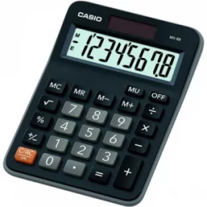 Image of Casio MX8B-BK Desk Calculator 8 Digit Display Black
